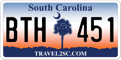 SC license plate BTH451