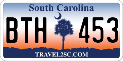 SC license plate BTH453