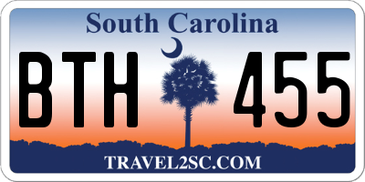 SC license plate BTH455