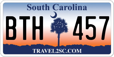 SC license plate BTH457