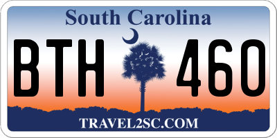 SC license plate BTH460