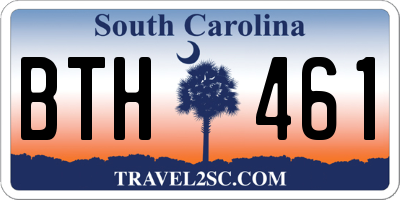 SC license plate BTH461