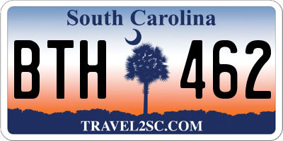 SC license plate BTH462