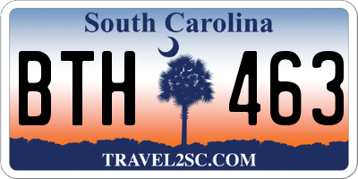 SC license plate BTH463