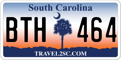 SC license plate BTH464