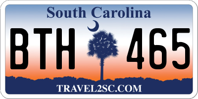 SC license plate BTH465