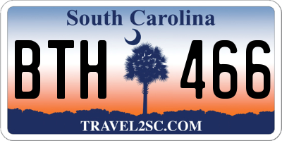 SC license plate BTH466