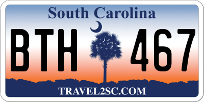 SC license plate BTH467