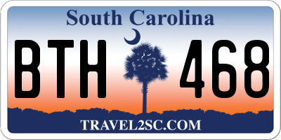 SC license plate BTH468
