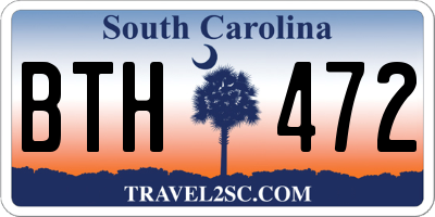 SC license plate BTH472