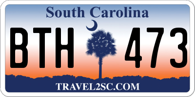 SC license plate BTH473