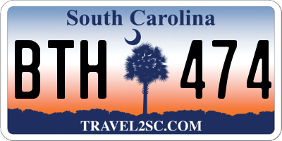 SC license plate BTH474