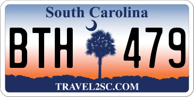 SC license plate BTH479