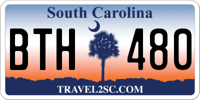 SC license plate BTH480