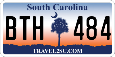 SC license plate BTH484