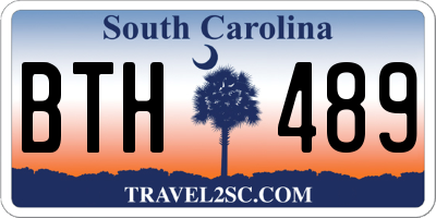 SC license plate BTH489