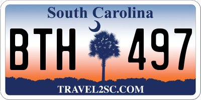 SC license plate BTH497