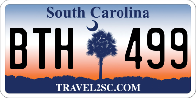 SC license plate BTH499