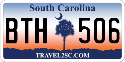 SC license plate BTH506