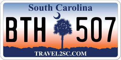SC license plate BTH507