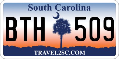 SC license plate BTH509