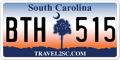 SC license plate BTH515