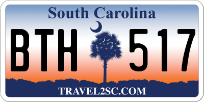 SC license plate BTH517