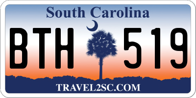 SC license plate BTH519