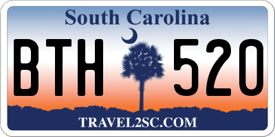 SC license plate BTH520