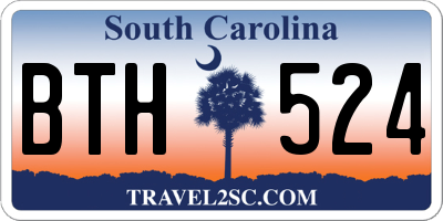 SC license plate BTH524