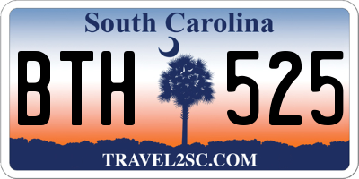 SC license plate BTH525