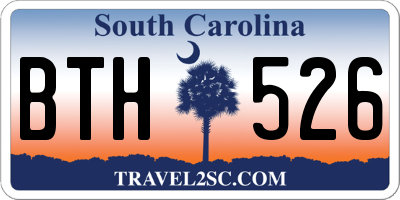 SC license plate BTH526