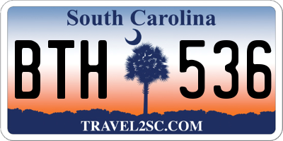 SC license plate BTH536
