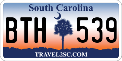 SC license plate BTH539