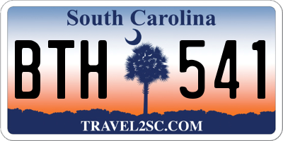 SC license plate BTH541