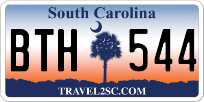 SC license plate BTH544