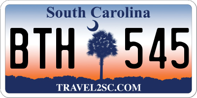 SC license plate BTH545