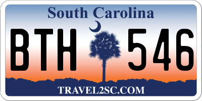 SC license plate BTH546