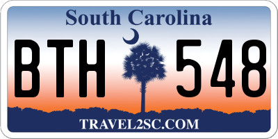 SC license plate BTH548