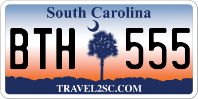 SC license plate BTH555