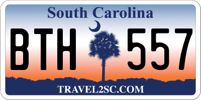 SC license plate BTH557