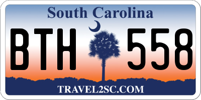 SC license plate BTH558