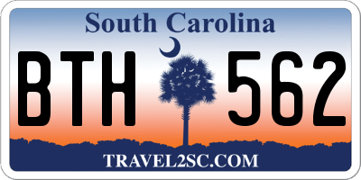 SC license plate BTH562