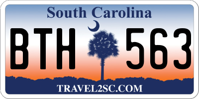 SC license plate BTH563