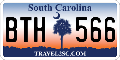 SC license plate BTH566