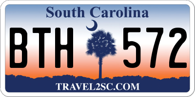 SC license plate BTH572