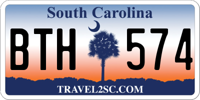 SC license plate BTH574