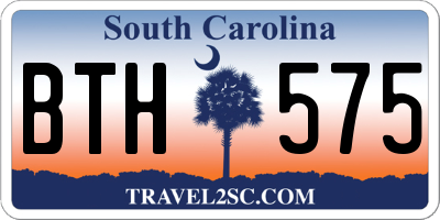 SC license plate BTH575