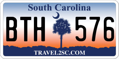 SC license plate BTH576