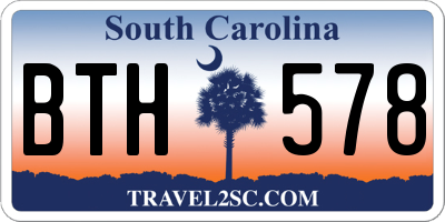 SC license plate BTH578